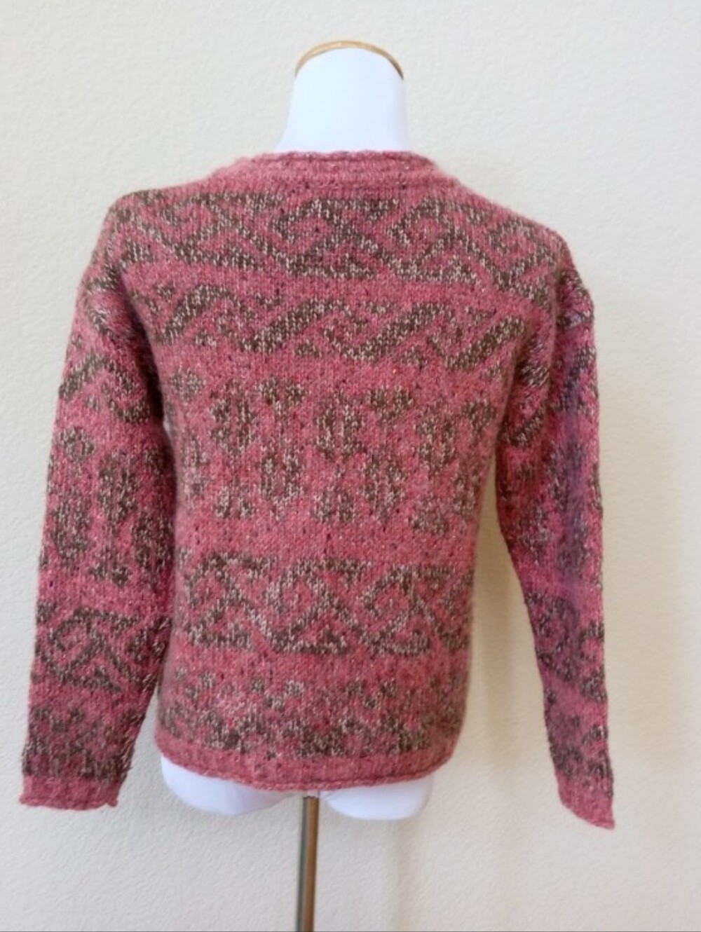 Sundance pink multi-texture sweater in a soft blended knit - Picture 6 of 8